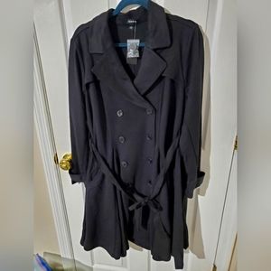 Torrid Brushed Ponte Swing Trench Coat